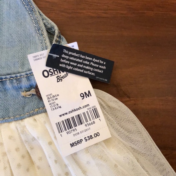 Osh Kosh tulle overalls skirt - Picture 4 of 5